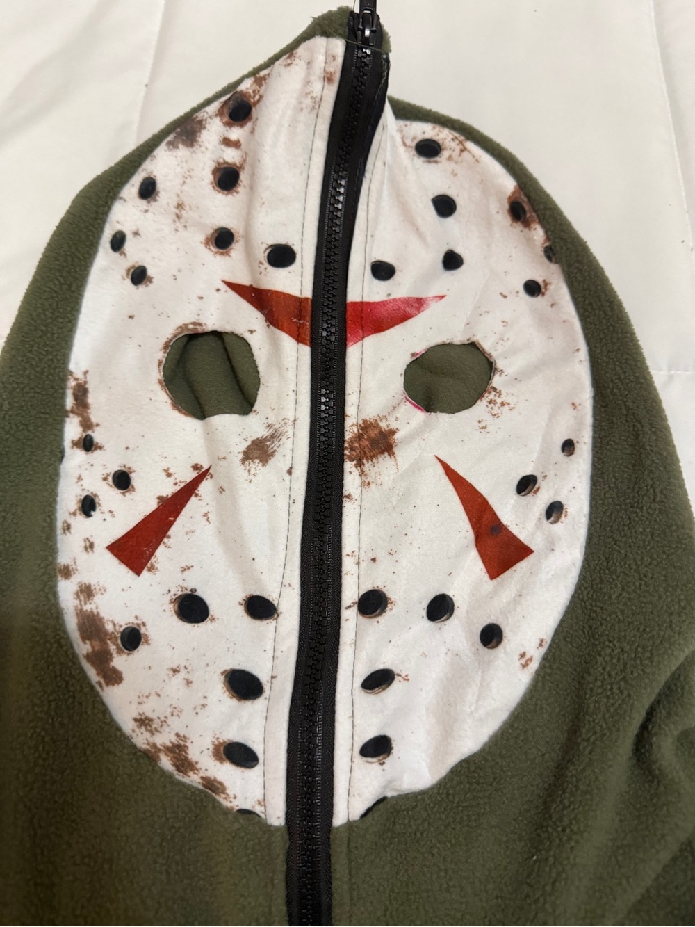 Jason Voorhees adult unisex zip up onesie pj’s or Halloween costume. NWOT - Picture 3 of 15